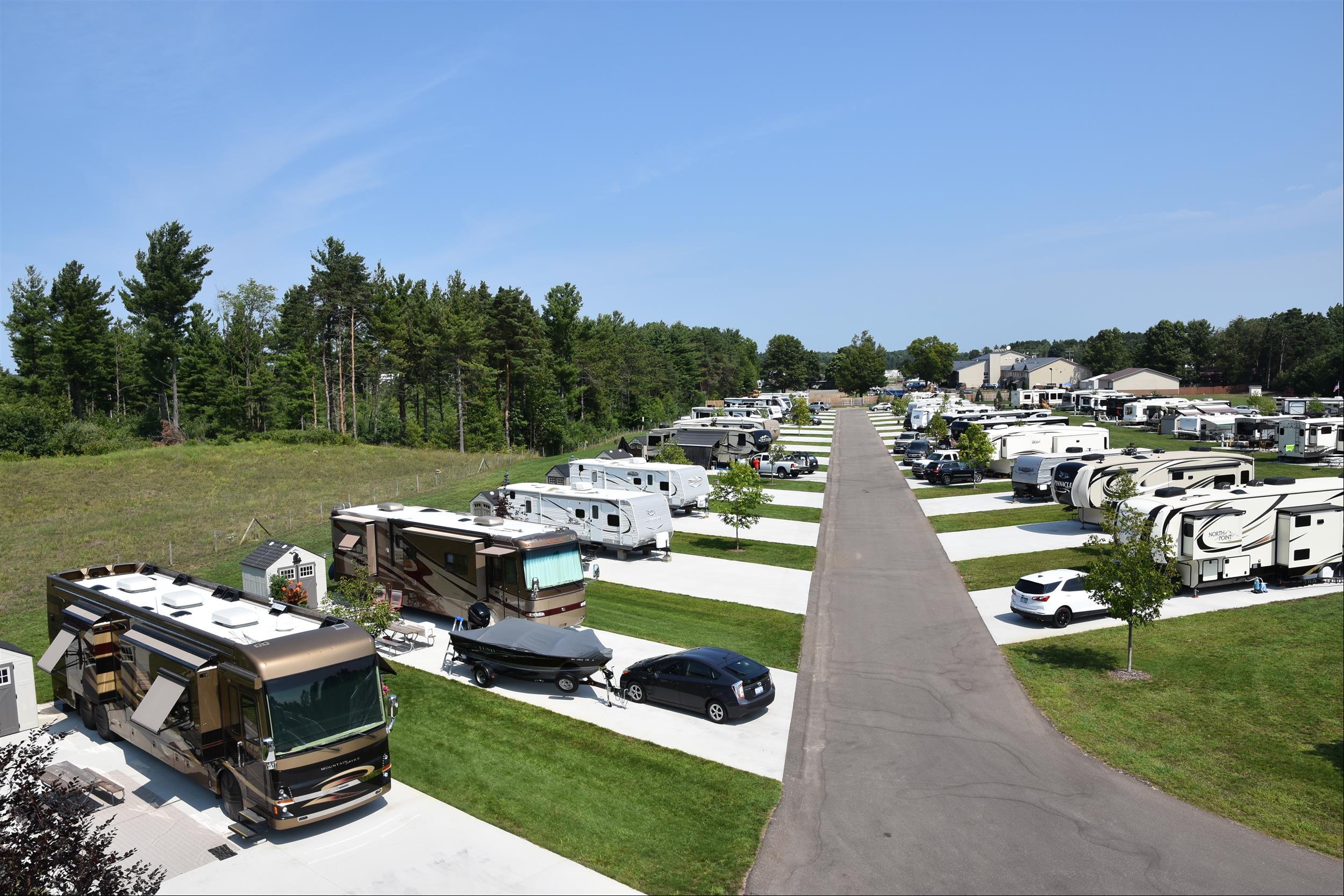 overview of park road and camp sites